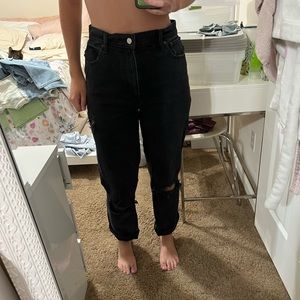 Abercrombie black ultra high rise “90s” Jeans